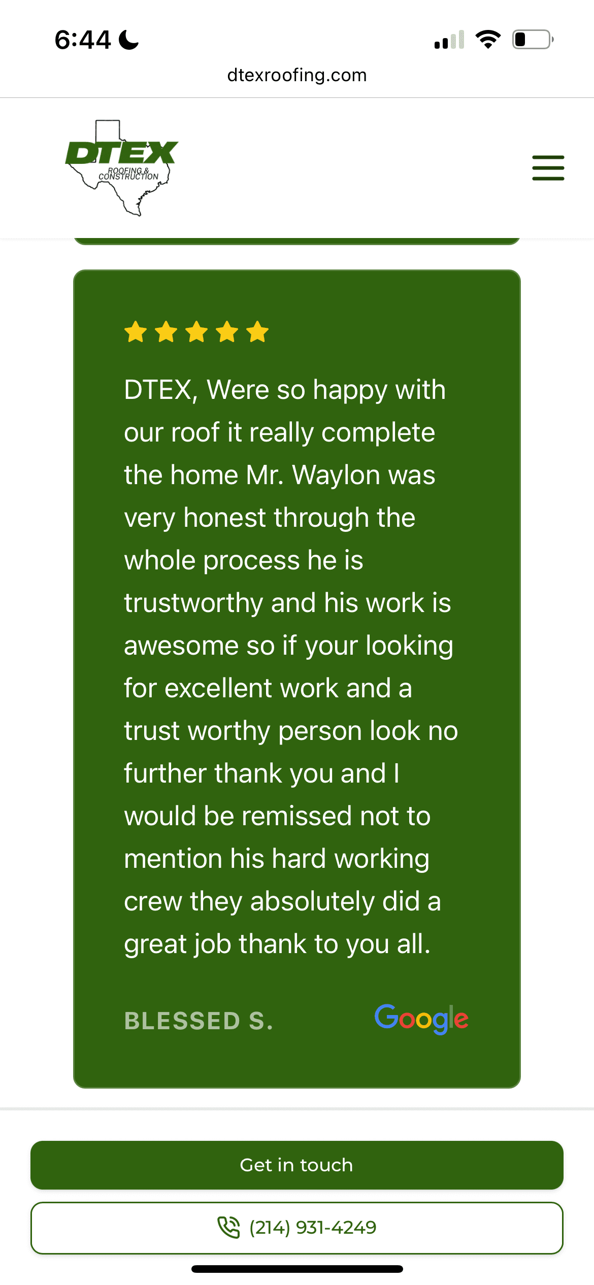 Celebrating Honest and Reliable Roofing Services image