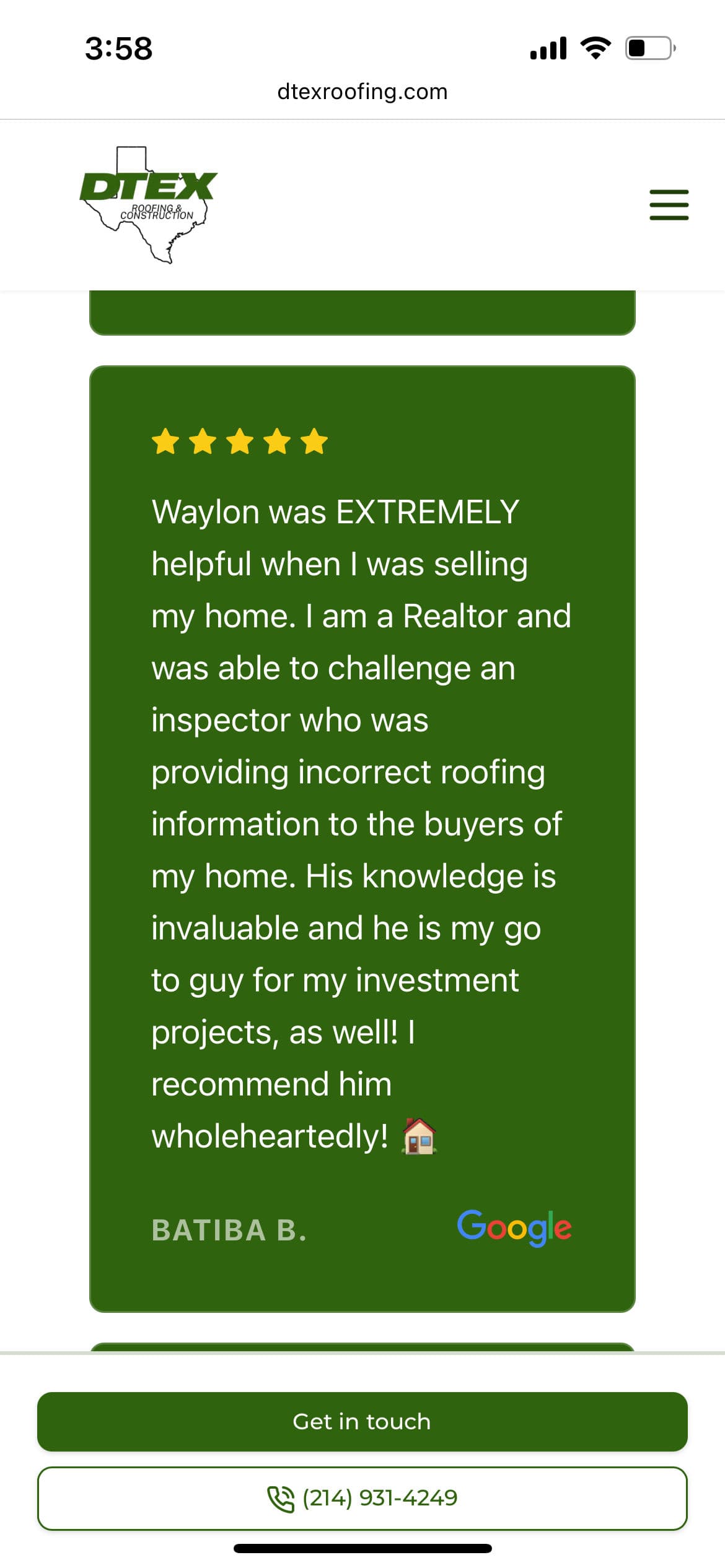 5-Star Client Satisfaction at DTEX Roofing image